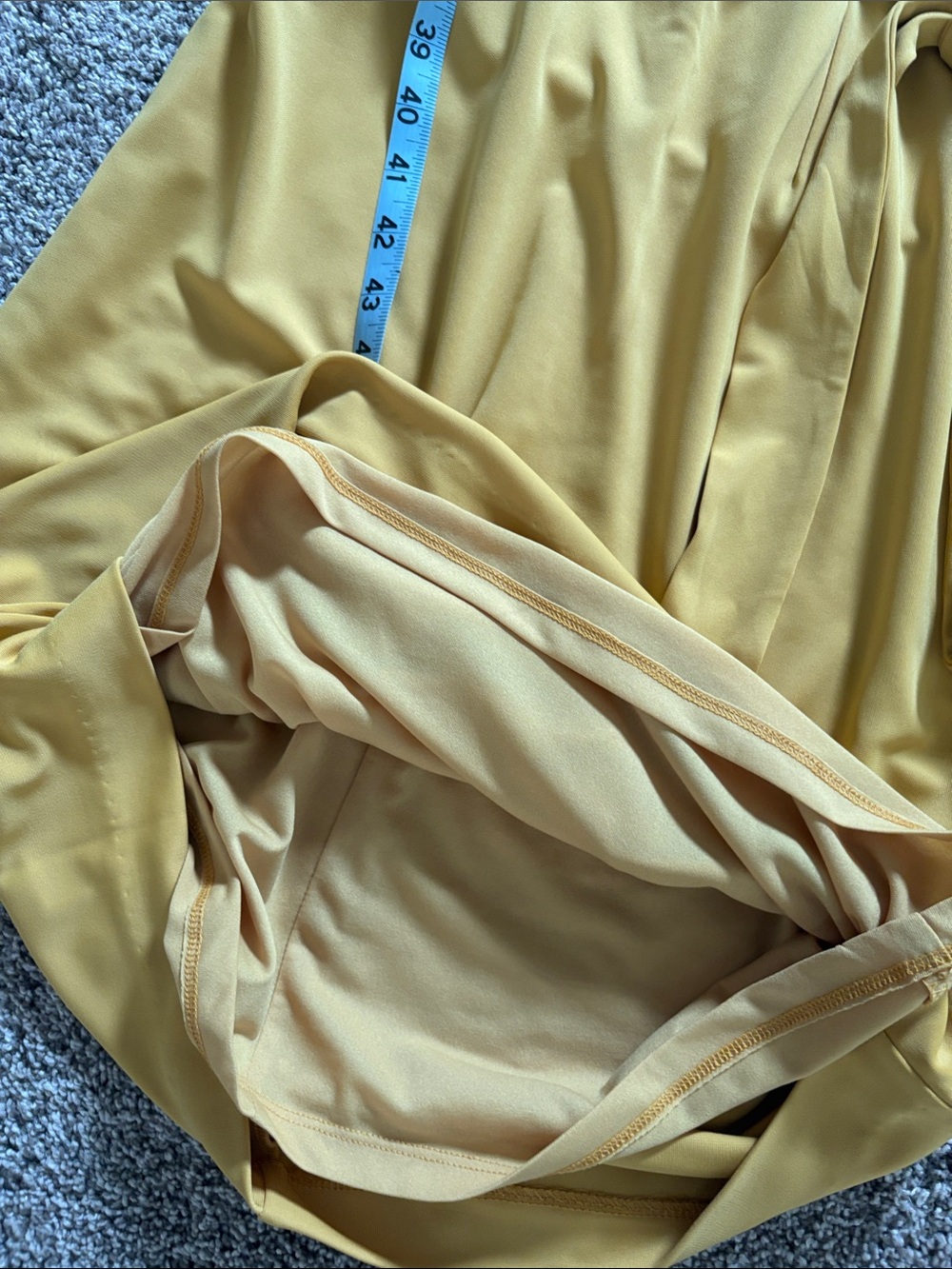 Ann Taylor Yellow Wrap Midi Dress with Side Tie - Picture 12 of 13